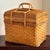 Mid 20th Century Mid-20th Century Vintage Natural Woven Wicker Utility Basket For Sale - Image 5 of 12