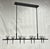 Gaetano Sciolari Marian Jamieson "Kellen" Chandelier, Blackened Steel & Murano Glass Style Shades For Sale - Image 4 of 18
