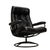 1980s Vintage Ekornes Stressless Black Leather Recliner & Ottoman Made in Norway For Sale - Image 16 of 16