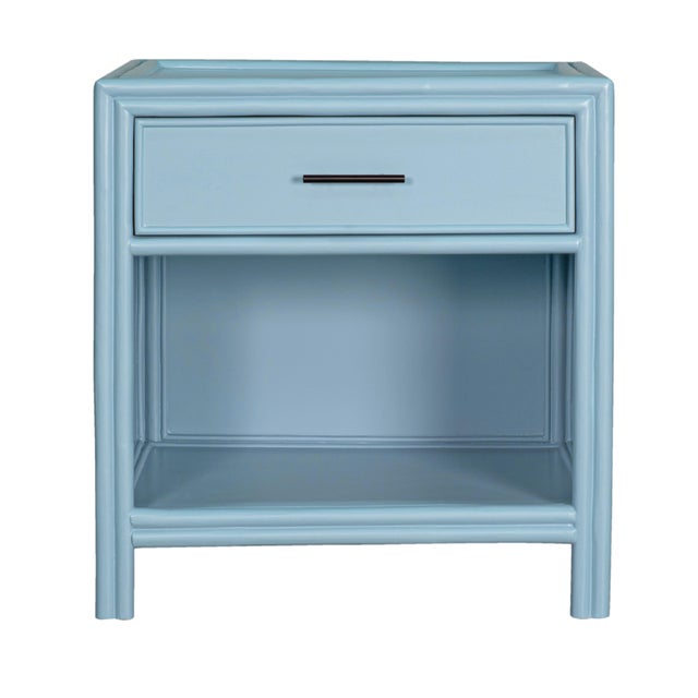 Aqua Capri End Table in Pool Blue For Sale - Image 8 of 8