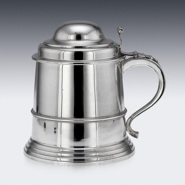 Vintage Italian Silver Plated Lidded Tankard Ice Bucket, 1970 For Sale - Image 3 of 15