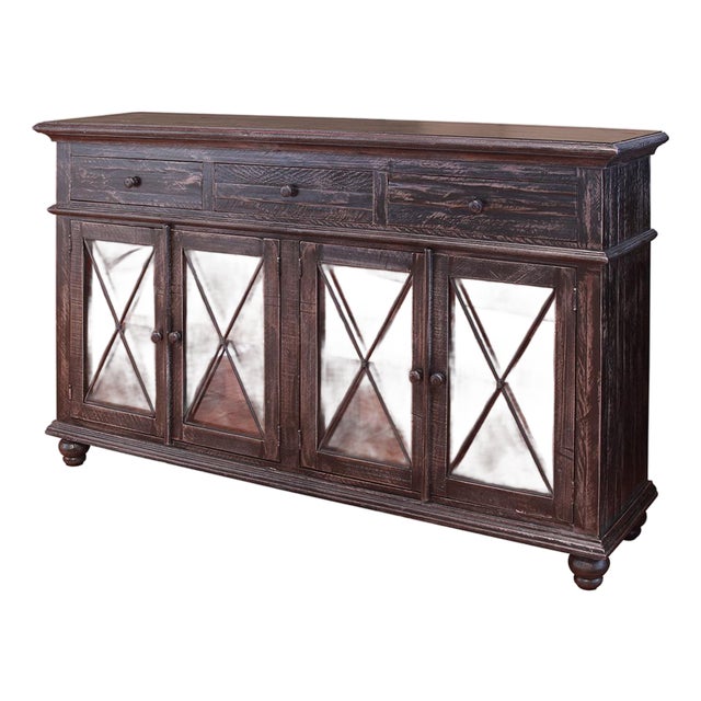 Greenview Charcoal Console Cabinet - 71" For Sale