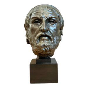 Vintage Bronze Classical Bust Sculpture of Sophocles