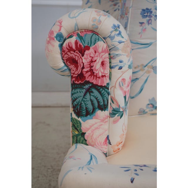 Henredon Floral Print Small Sofa Loveseat For Sale - Image 12 of 18