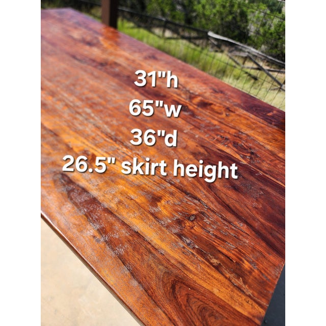 Rustic Rustic Wood Table For Sale - Image 3 of 3