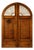 Handcrafted Solid Wood Rustic Exterior Double Door – Custom Mexican Design Made to Order For Sale
