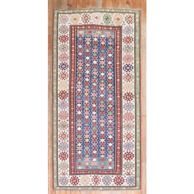 Caucasian Kuba Small Antique Runner For Sale - Image 12 of 18