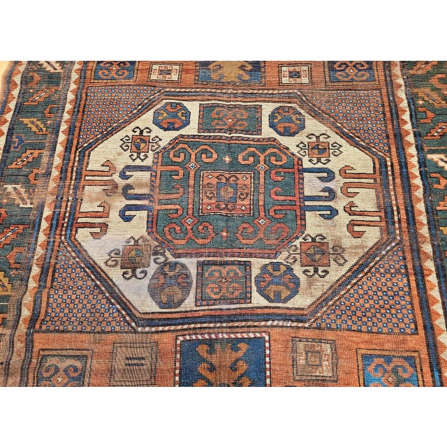 Antique Karachov Kazak Area Rug, Hand-Knotted Wool, Caucasus, 1800s, 5’ x 7’ For Sale - Image 18 of 18