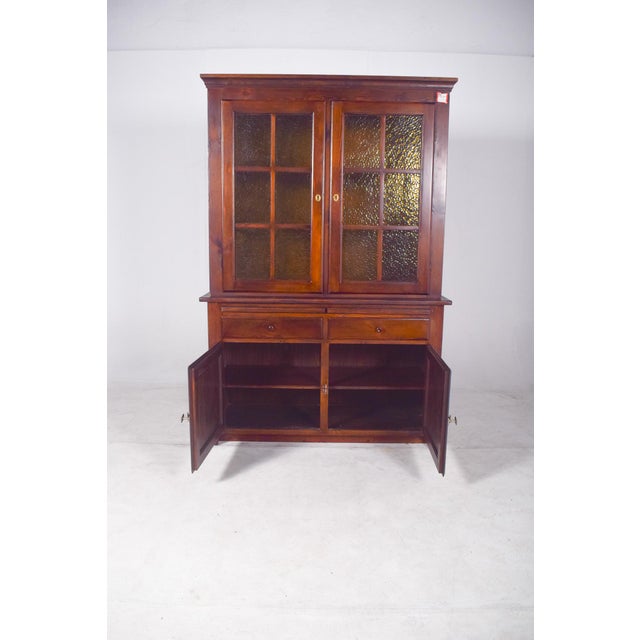 1950s Portuguese Two-Body Display Cabinet For Sale - Image 5 of 15