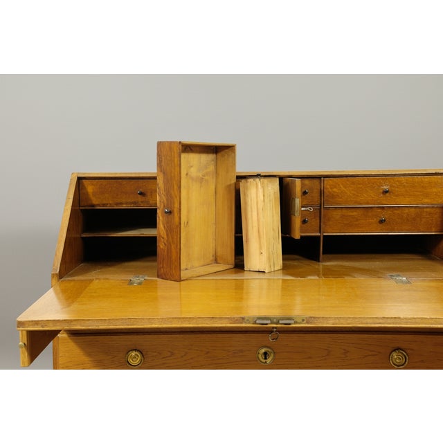 Wood Antique English Oak Chest For Sale - Image 7 of 14