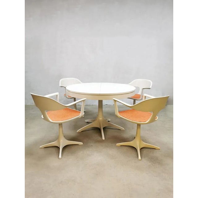 Orange Space Age Dining Set by Konrad Schäfer for Interlübke, Set of 5 For Sale - Image 8 of 8