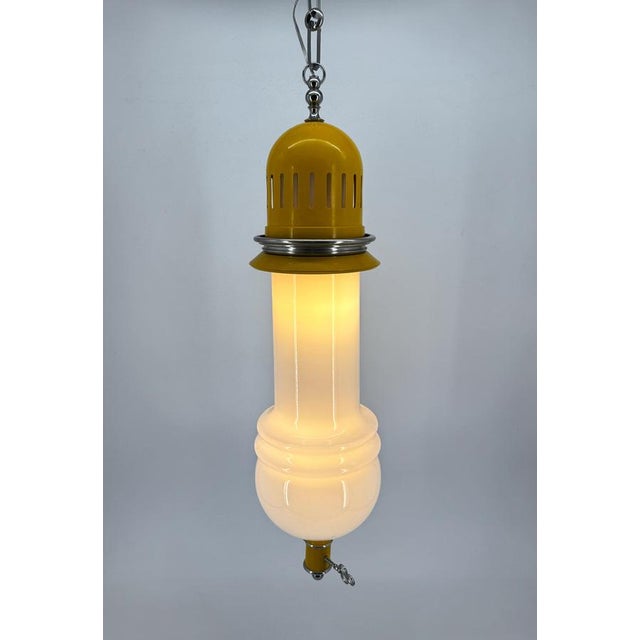 Oblong Pendant Lamp in Metal and Glass, Italy, 1970s For Sale - Image 11 of 16