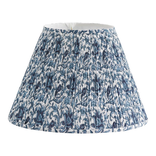 Bunny Williams Home Southern Blues Lampshade, Medium For Sale