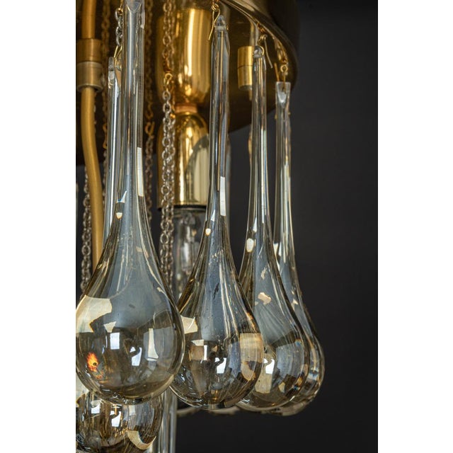 Large Murano Glass Tear Drop Chandelier by Christoph Palme, Germany, 1970s For Sale - Image 14 of 17