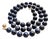 Burmese Blue Sapphire Beaded Necklace With 14k Gold Clasp For Sale