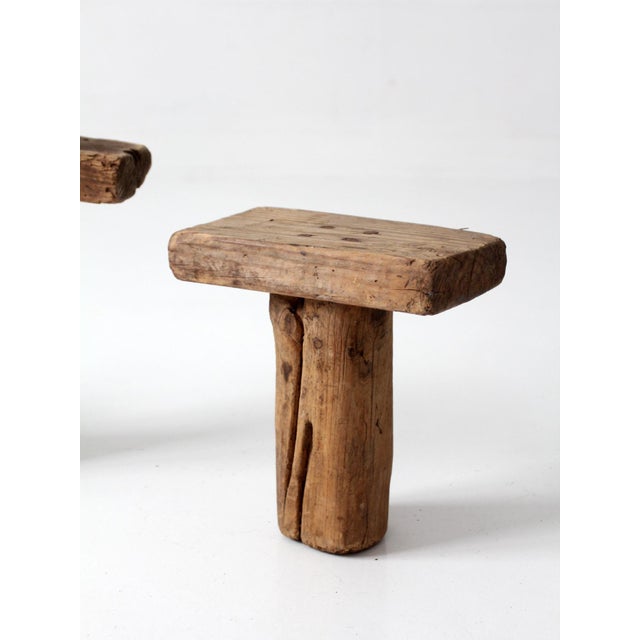Antique Primitive Milking Stools Collection Set of 3 For Sale - Image 12 of 18