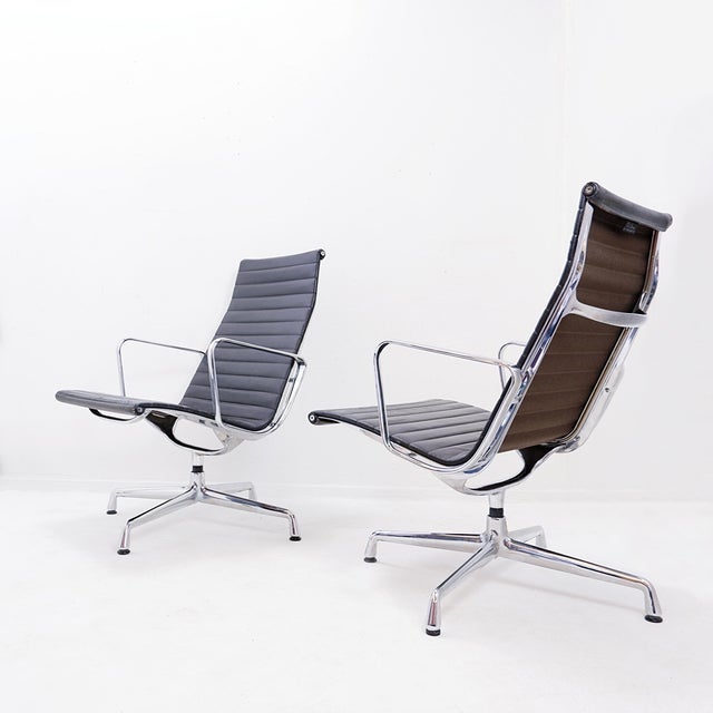 Silver EA 116 Lounge Chairs by Charles and Ray Eames for Vitra, Set of 2 For Sale - Image 8 of 18