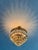Vintage Brass & Original Emerald Green Crystal Crown Cascade Chandelier – 5 Light For Sale - Image 10 of 17