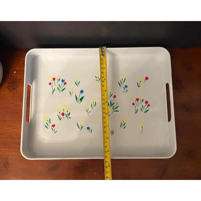 Vintage Phoenix Thermal Serving Set With Tray & 4 Cups, Floral Tulip Carafe, Retro Picnic Beverage Service, 1970s Insulated Coffee Tea Set For Sale - Image 9 of 12