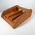 1980s Rich Oak Wood Tambour Door Sectioned Organizer Box For Sale - Image 9 of 13