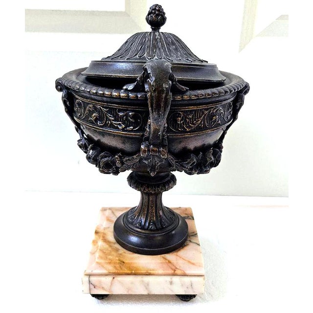 19th Century Grand Tour Bronze Warwick Vase Urn With Lid, C. 1870 For Sale - Image 4 of 11