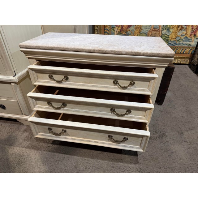 Early 21st Century Bernhardt Light Wood and Stone Top Dresser For Sale - Image 5 of 6