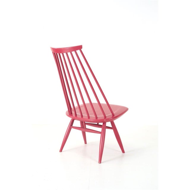 Asko Pink-Colored Mademoiselle Armchair by Ilmari Tapiovaara for Asko, 1950s For Sale - Image 4 of 18