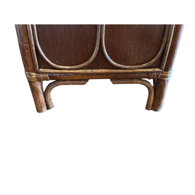 Mid 20th Century French Designer Bamboo Cabinet For Sale - Image 10 of 10