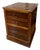 Mid 20th Century Empire Style Mahogany and Burl Wood File Cabinet W Tooled Leather Top For Sale