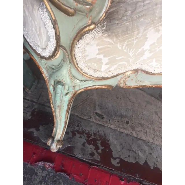 19th C French Giltwood and Painted Arm Chairs For Sale - Image 10 of 13