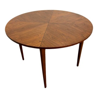Lane Bowtie Tuxedo Circular Dining Table Walnut With Rosewood Inlay For Sale