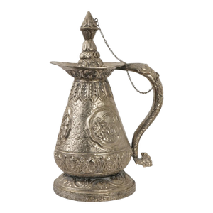 Antique Asian Indian Sino Tibetan Low Graded Silver Ritual Ewer