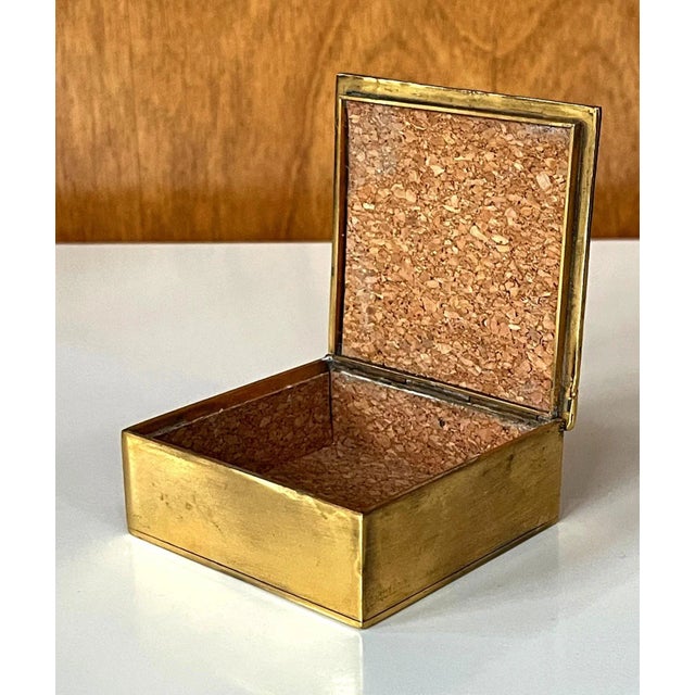 Gold French Line Vautrin Bronze Poem Box with Sonnet by Felix Arvers For Sale - Image 8 of 11
