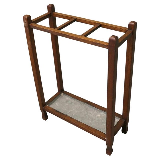 Arts and Crafts Golden Oak Umbrella Stand, 1880 For Sale - Image 6 of 6
