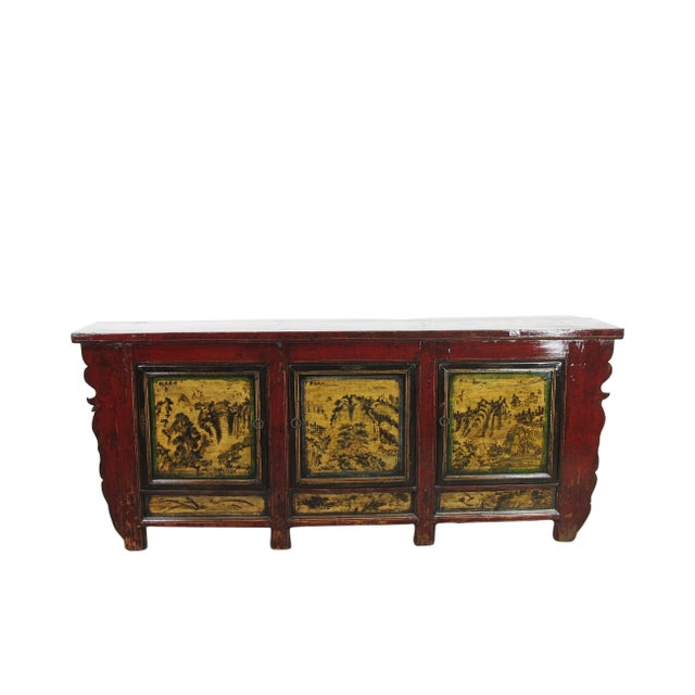 Late 19th Century Hand Painted Antique Mongolia Sideboard For Sale - Image 11 of 11