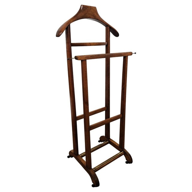 Vintage Italian Wooden Valet Stand, 1970s For Sale - Image 10 of 10