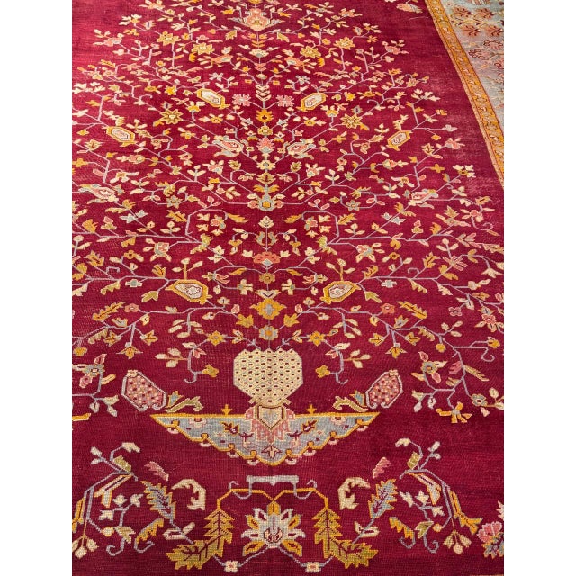 Pasargad DC Rust Original Antique Turkish Oushak Rug For Sale In Washington DC - Image 6 of 9