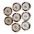 1940s Myott Chelsea Bird Dinner Plates 9 7/8” Burgundy Transferware England - Set of Eight (8) For Sale