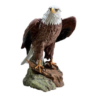 Mid 20th Century Rare Kaiser Porcelain American Bald Eagle Sculpture Limited Edition No. 12/200, W. Germany For Sale