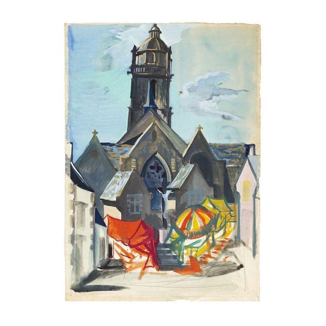 The Market is a colored artwork realized by Atelier Bernard Lelong during the 1980s. Mixed colored watercolor on paper....