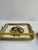 1970s Tirinnanzi Italy Hand Painted Floral Gold Trim Bow Handles Serving Tray For Sale - Image 5 of 15