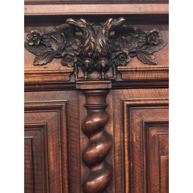 17th Century Louis XIII Double Headed Eagle Buffet Deux Corps For Sale - Image 5 of 7