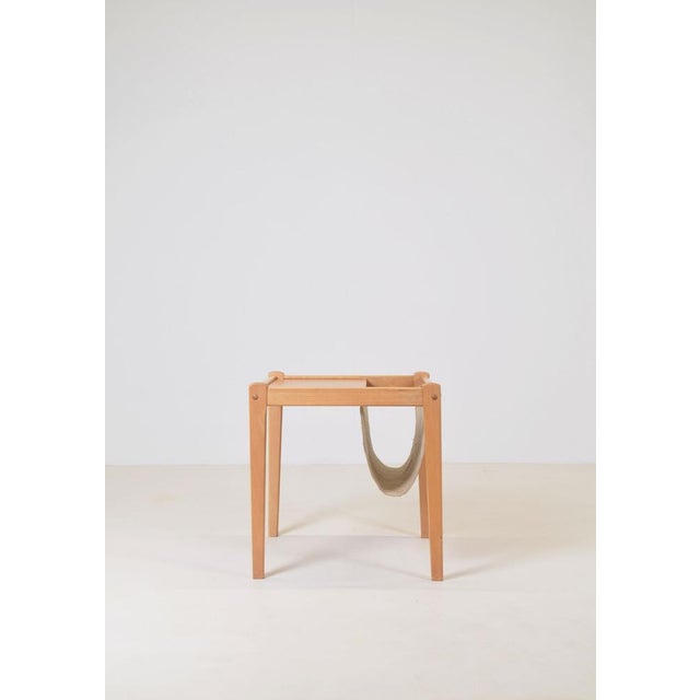 1960s Danish Side Table with Magazine Holder by S.P. Jensen for BRDR Furbo, 1960s For Sale - Image 5 of 10
