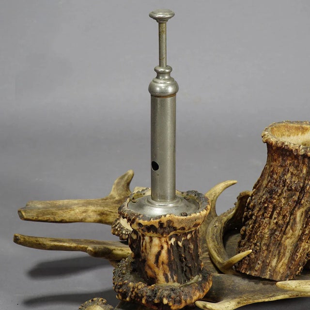 Early 20th Century Antique Antler Smoking Desk Set Ca. 1900 For Sale - Image 5 of 7