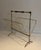 Wood in the Style of Cesare Lacca, Brass and Wood Folding Magazine Rack, Italian, cir For Sale - Image 7 of 13