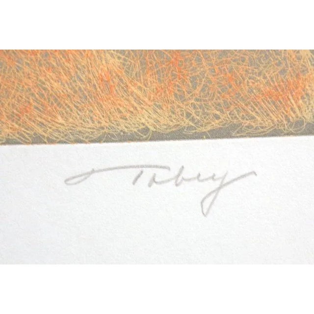 Abstract Mark Tobey "The Awakening Dawn" Hand Signed Ltd Ed Fine Art Etching, Unframed For Sale - Image 3 of 6