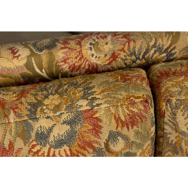 Wood Vintage French Country Sofas in Floral Tapestry – A Pair For Sale - Image 7 of 18
