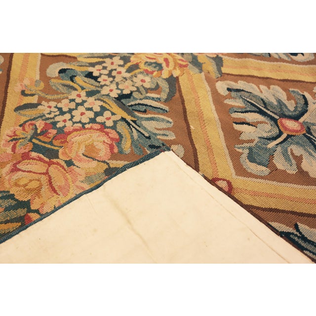 Nazmiyal Collection Antique French Aubusson Rug For Sale - Image 9 of 9