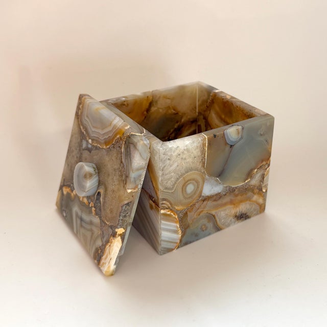 Art Deco Natural Agate Bath Set / Organic Decor / Ships Next Day From New York For Sale - Image 3 of 6