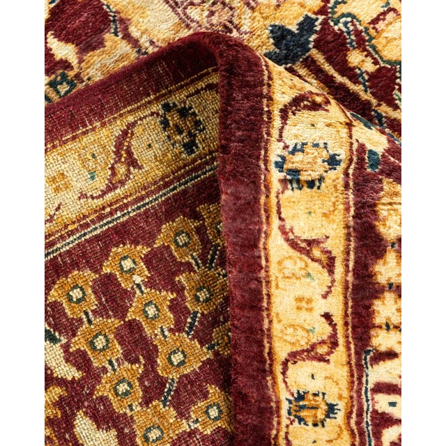 Eclectic, One-of-a-Kind Handmade Area Rug in Red, 6' 1" x 8' 7" For Sale In New York - Image 6 of 8